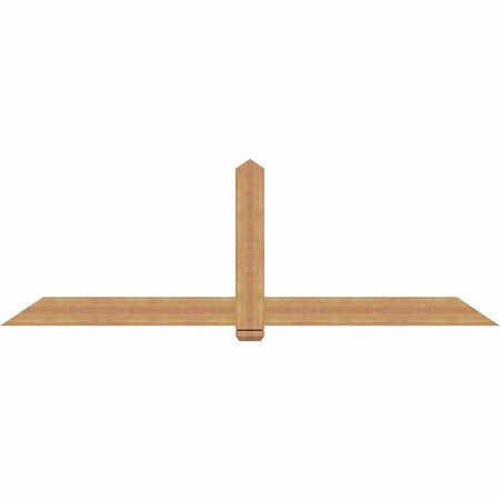 Ekena Millwork Eugene Smooth Timber Gable Bracket, Western Red Cedar, 96"W x 32"H x 1 1/2"D x 5 1/2"F, 8/12 Pitch GBW096X32X0206EUG00SWR